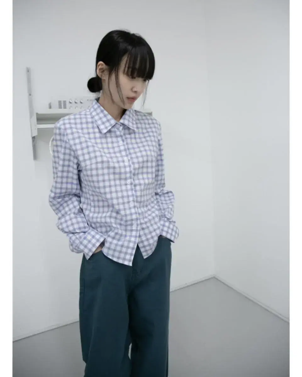 오무수히 natural dried check shirts (Sora)